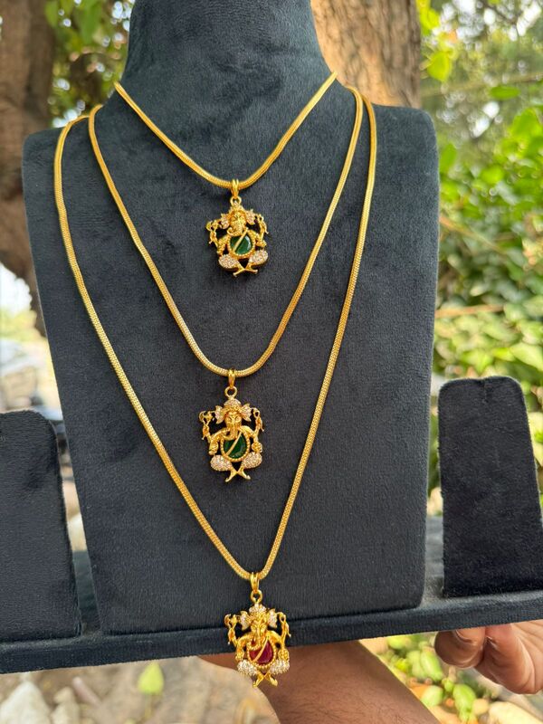 Fancy ganapathy Pendant Chain