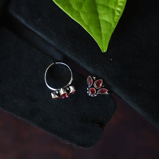 FOUR STONE TOE RING