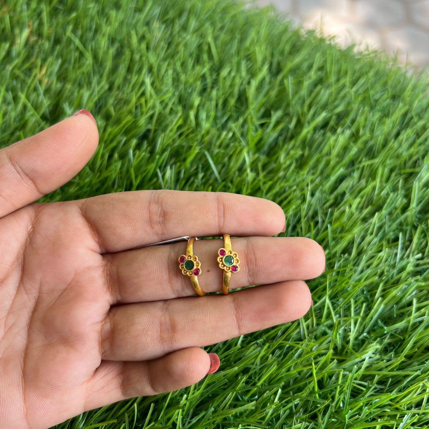Gold plated unique design Toe Ring