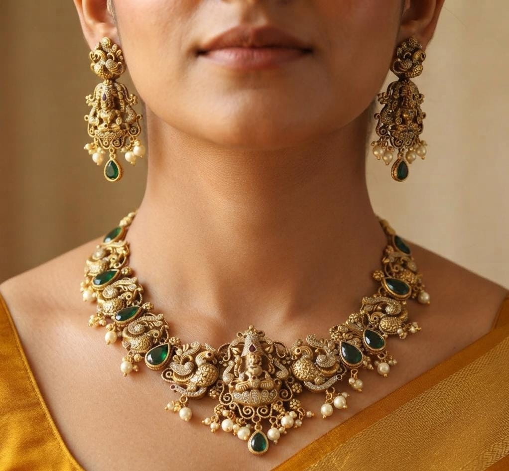 EMERALD DIAMOND NECKSET