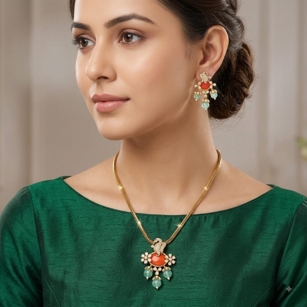 MAYURA PAVALAM NECKPIECE