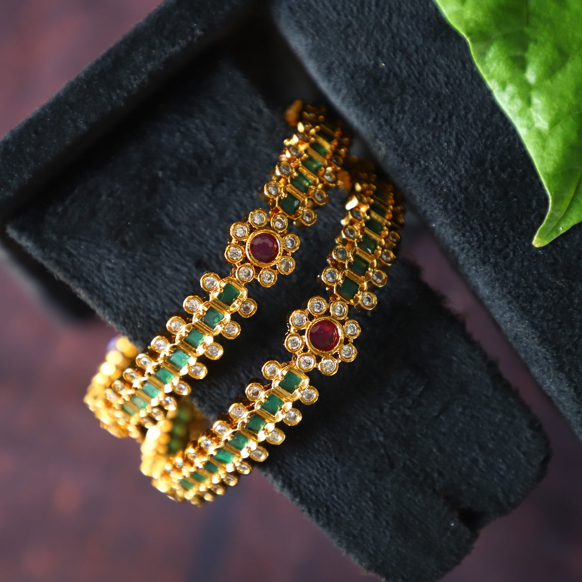 EMERALD RUBI BANGELS