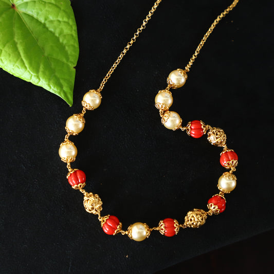 PAVALAM" BEADS CHAIN