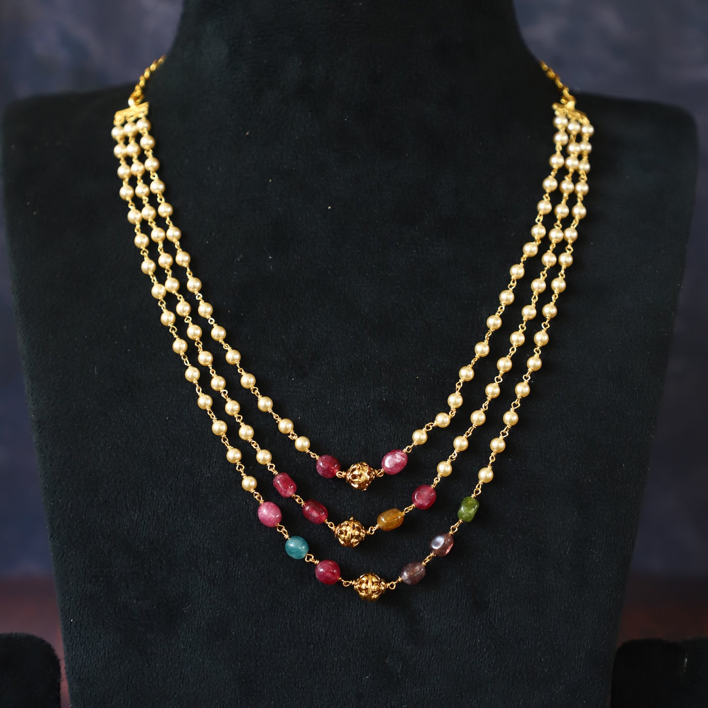THREE LAYER BEADS CHAIN