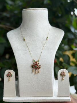 Beautiful Enamel Peacock Necklace