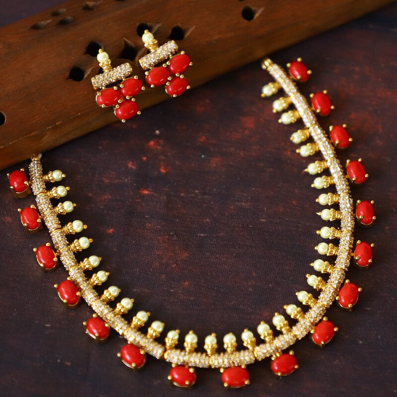 CORAL NECKPIECE