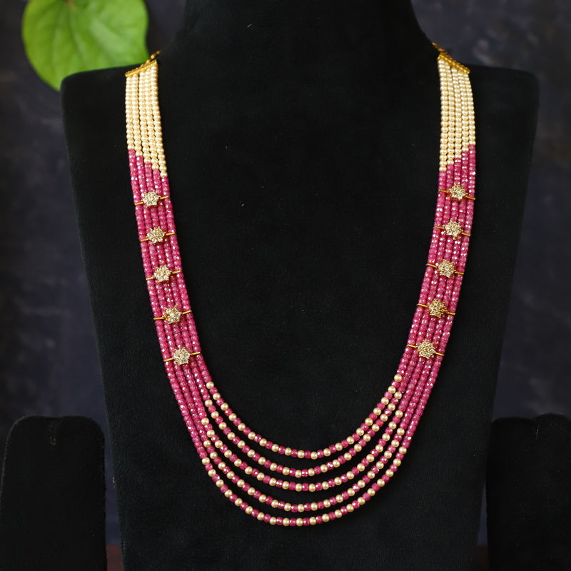 Rose gold finished simple chain with Pendant & Earrings
