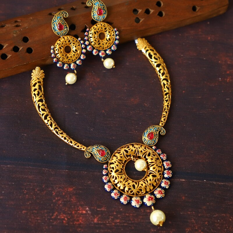 MEENAKARI NECKPIECE
