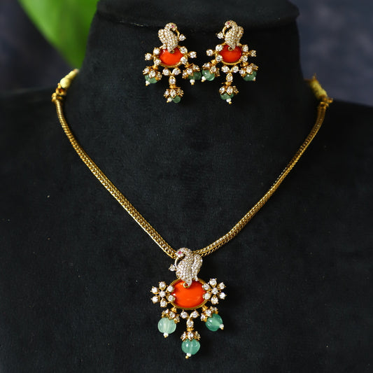 MAYURA PAVALAM NECK SET
