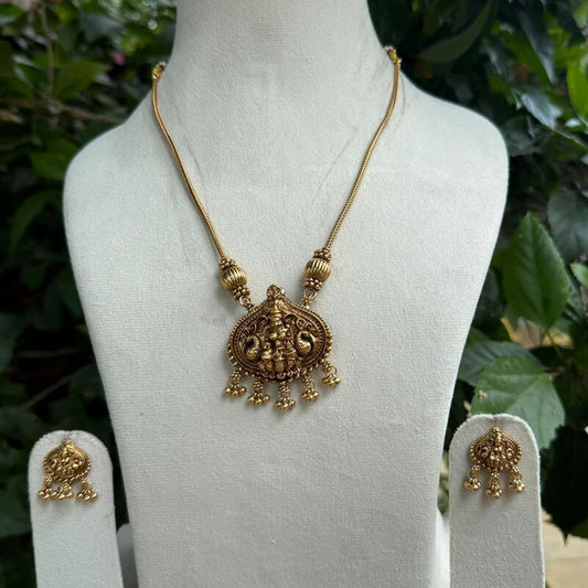 Coral Lakshmi Pendant Chain