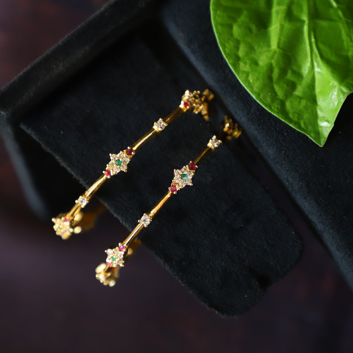 FLORAL DIAMOND BANGLES
