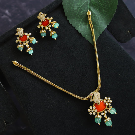 MAYURA PAVALAM NECKPIECE