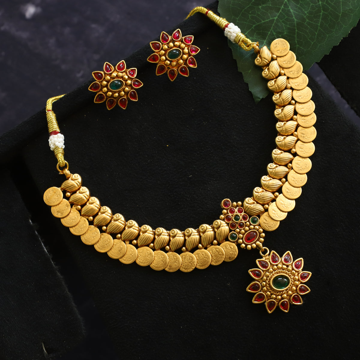 COIN WITH PEACOCK NECKPIECE