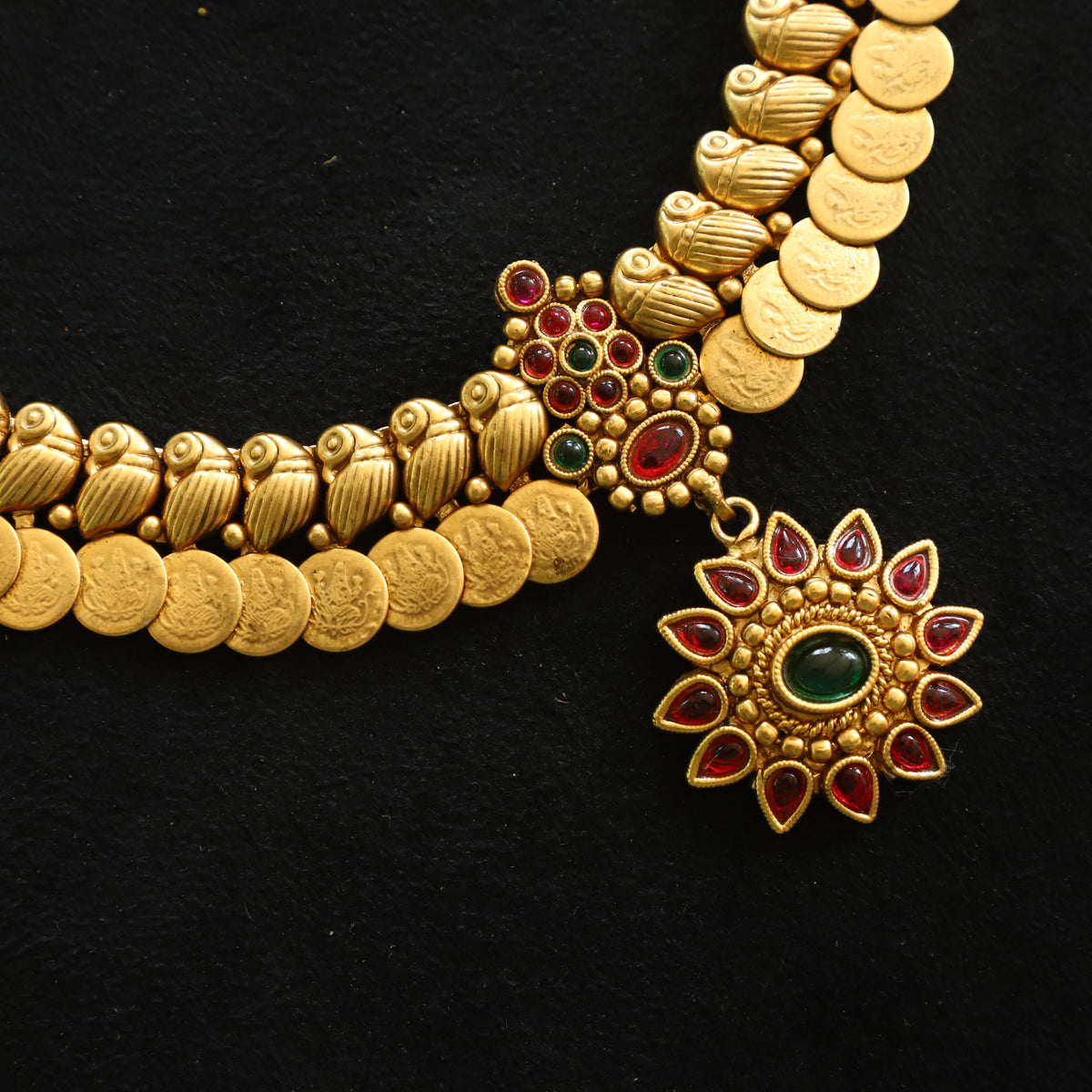 COIN WITH PEACOCK NECKPIECE