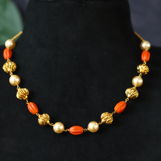 CORAL BEAD CHAIN