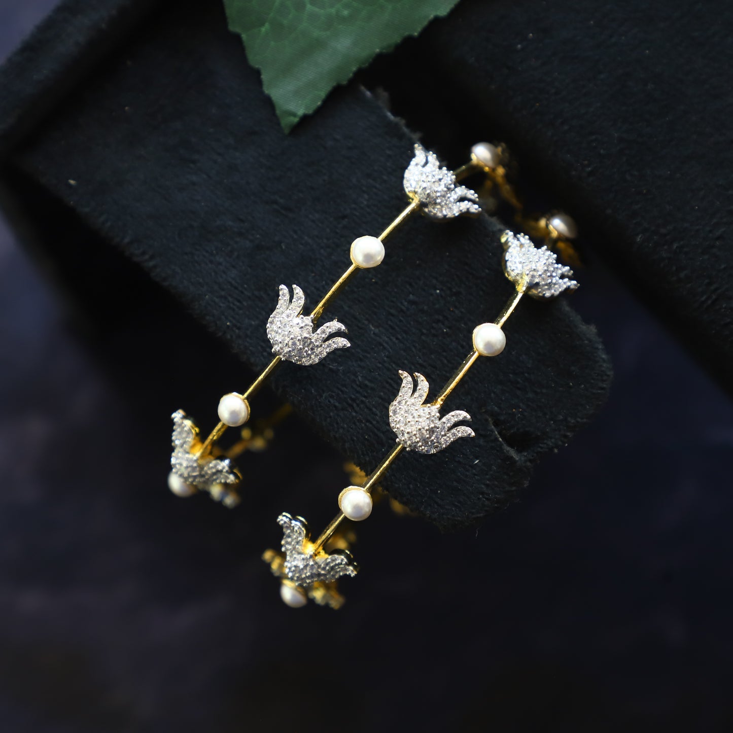 DIAMOND PEARLS BANGLES