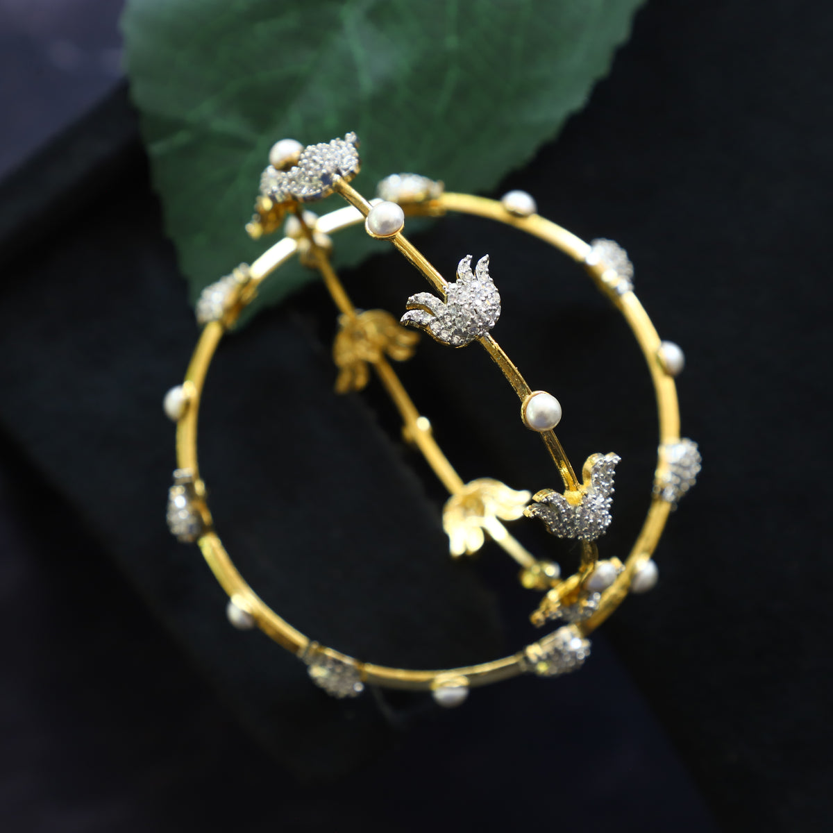 DIAMOND PEARLS BANGLES