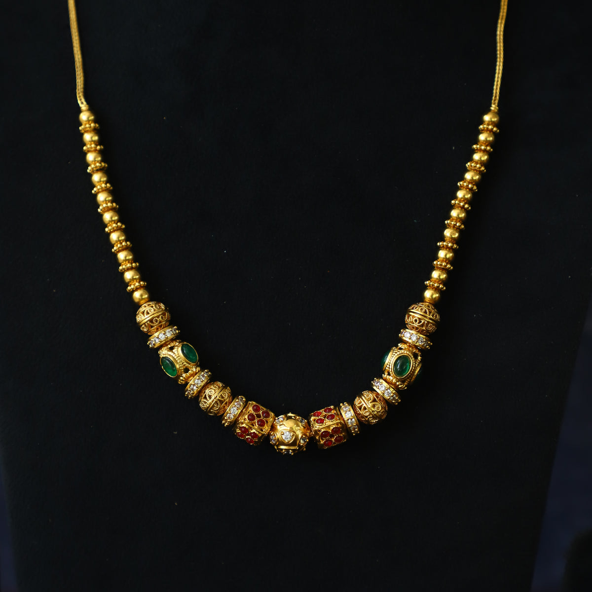 MULTI COLOUR BALL NECKPIECE