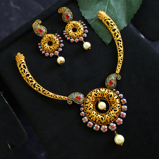 MEENAKARI NECKPIECE