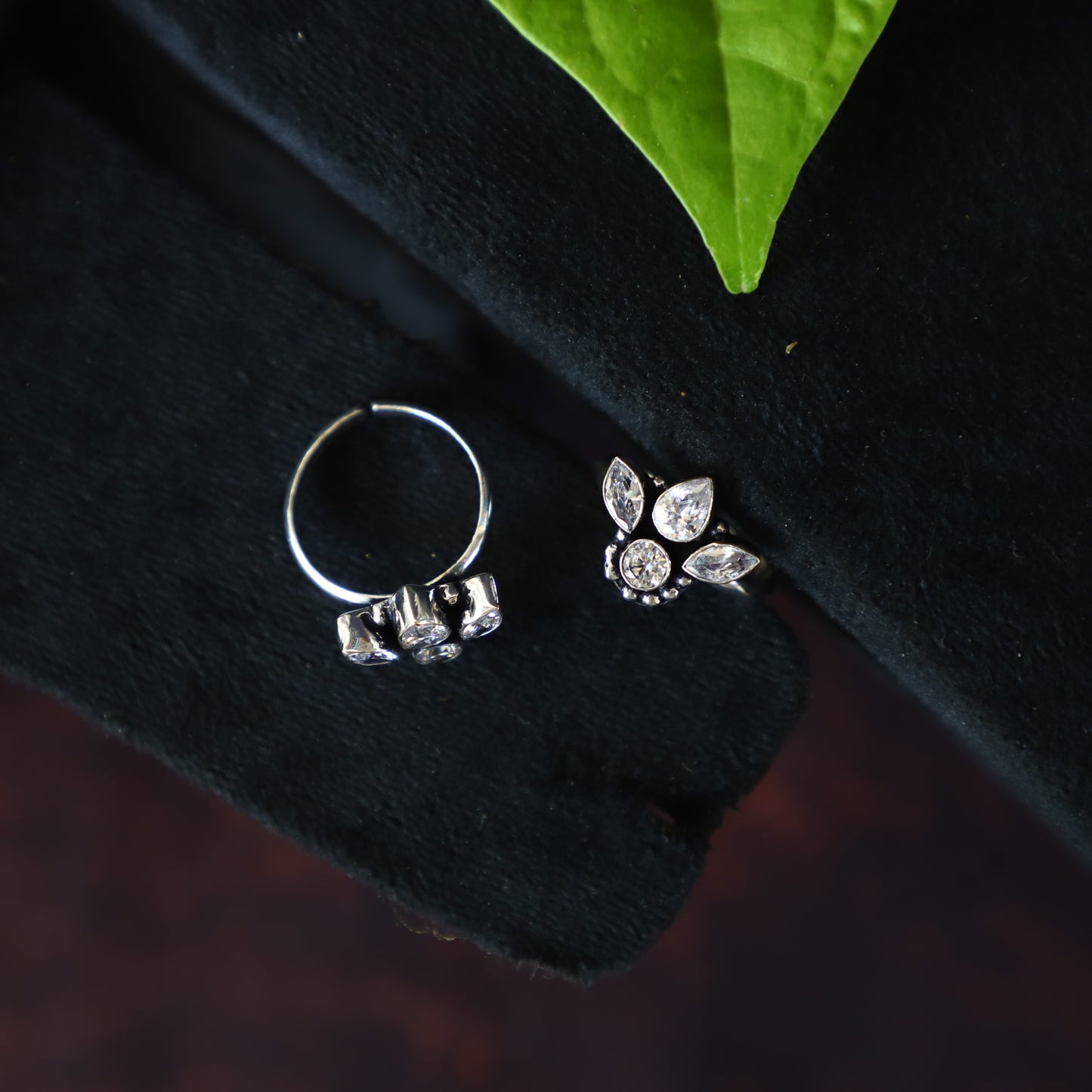 FOUR STONE TOE RING