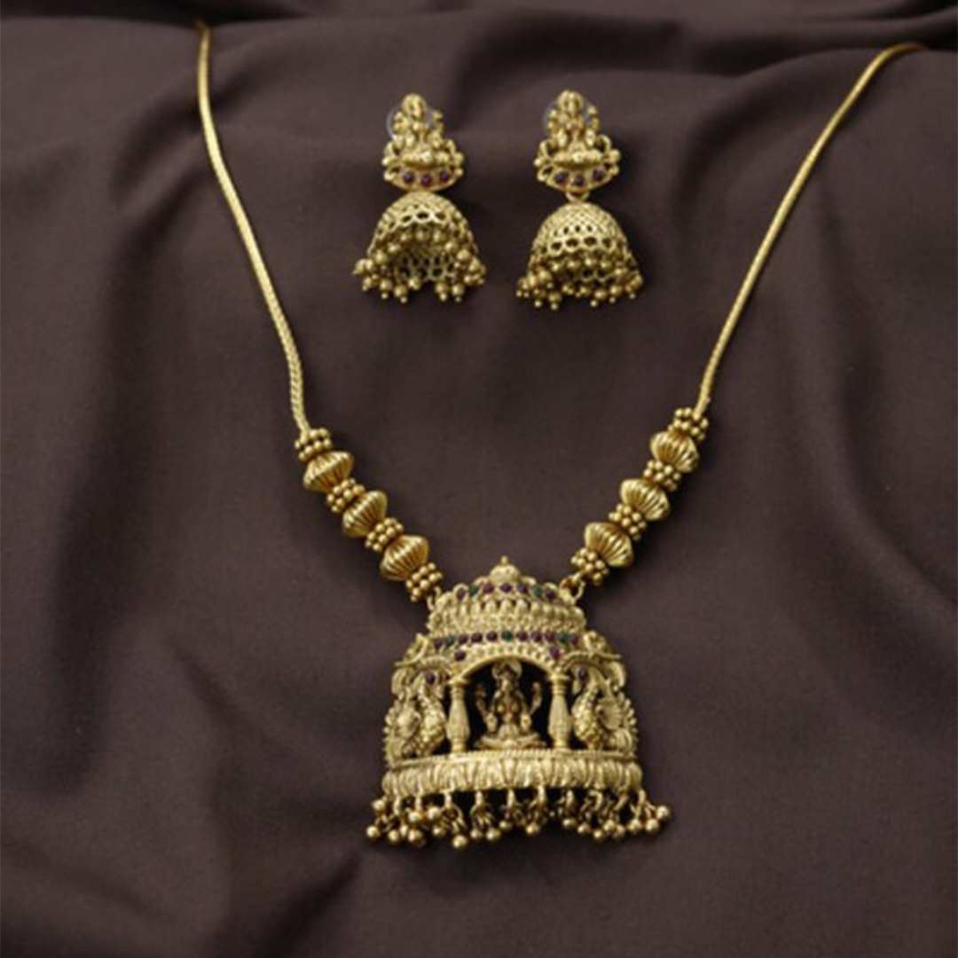 Exclusive Temple Lakshmi Design Chain Set !!