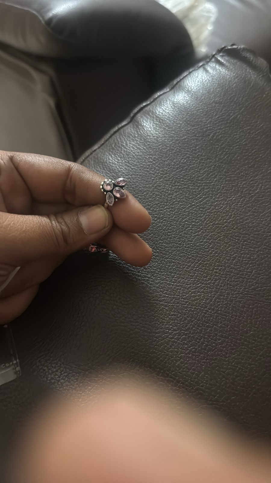 FOUR STONE TOE RING
