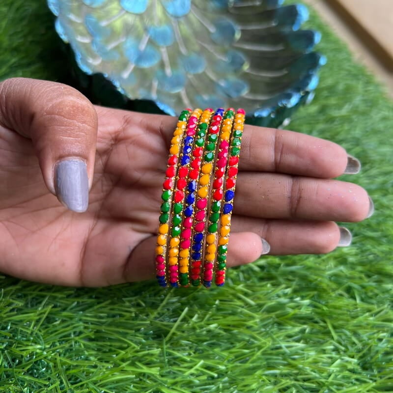 GLASS BANGLE DROP DESIGHN MULTI COLOUR