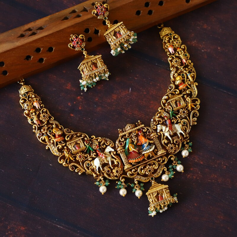PALLAKU MEENAKARI NECKPIECE