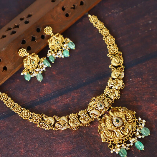 ANTIQUE PEACOCK NECK PIECE