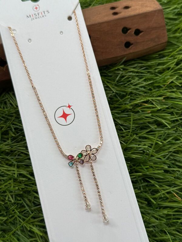 unique Stone Rose Gold Chain